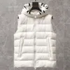 Vest Men's Designer Vest Tank Top Men's High Edition Couple Coat Warm Thick Zipper White Duck Down Fill Comfortable Warm Black and White M Home Series