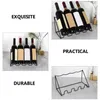 Tabletop Wine Racks Iron Wine Display Stand Creative Wine Bottle Storage Racks Multi Groove Wine Holder Cabinet Shelf Organizer Bar Tools 231109