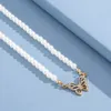 Pendant Necklaces Vintage Elegant Simulated Pearl Necklace Fashion Beaded Butterfly Choker Women Girls Party Jewelry 231109