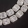 Fashion Hip Hop Jewelry 7Mm 10Mm Sterling Sier VVS Baguette Moissanite Diamond Iced Out Sugar Tennis Bracelet For Men