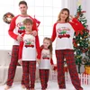 Familjsmatchande kläder Vinter julpyjamas Set tecknad tryck vuxna barn baby outfit söt mjuk sömn -weart look pjs 231109