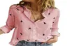 Women's Blouses Shirts Women Casual Birds Print Plus Size Blouse Spring Summer Long Sleeve Cotton and Linen Loose Shirt Vintage Tops Tunic OversizedDQKM