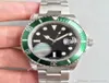 Mens Watches 116610 Green Black SU 자동 운동 고품질 시계 남자 손목 시계 5871498