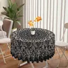 Table Cloth Vintage Flower Circular Tablecloth Waterproof Color Dining Table Cover Multi-purpose inch Tablecloth R231109