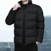 メンズダウンパーカー2023冬の膨らみジャケットメンメンズウォームスタンドカラーコート韓国ストリートウェアコットンパッド入り女性ファッション特大231108