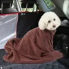 Vêtements pour chiens Poche de voiture Couleur pure Peignoir pour animaux de compagnie Sac complet Absorbant Serviette de bain à séchage rapide Fournitures pour animaux de compagnie multifonctionnelles pour chats et chiens