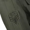 Mäns jackor 2023 Våren och hösten New Men's Wear Military Fantasy Cotton Jacket Plushed Work Clothes Stor kappa Herrmode Trend T231109