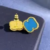 Pendientes de trébol de marca de lujo, pendientes de diseñador, tendencias, pendientes de mujer, Clip de oreja a la moda, joyería para mujer, joyería orecchini 890