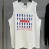 Designer T -shirt Shirt Differentiate Market High Edition Vertical Stripe Gedrukte mouw unisex Casual Sports OS tanktop