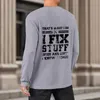 T-shirts pour hommes automne et hiver mode loisirs 3D numérique amusant lettre chemise à manches longues Camisetas Hombre tout-