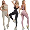 Ensembles actifs 3 pièces sans couture Fitness femmes Yoga costume gymnastique Push Up vêtements d'entraînement Sport ensemble rembourré soutien-gorge de Sport taille haute Legging vêtements de Sport