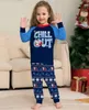 Familjsmatchande kläder tecknad snögubbe Print Parentchild 2 PCS Pyjamas Set Baby Dog Romper övergripande julutseende 231109