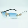 Cross Diamond eyewear frames 3524012 buffs sunglasses with white hybrid Buffalo horn Legs and 56mm Cut Lenses, 3.0mm Thick