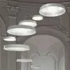 Lampadari Lampadario bianco Illuminazione Soggiorno Decorazioni per la casa Sala da pranzo Lampada a sospensione rotonda Lustro di cristallo Camera da letto Design Lampada a LED nera