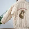 Jaquetas de inverno crianças jaqueta dos desenhos animados bordado crianças engrossar roupas de algodão outono inverno meninos meninas casaco de algodão espessado 231109