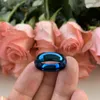 Anneaux de mariage 4mm 8mm 6mm bleu carbure de tungstène pour les femmes bande finition polie anneau confort Fit