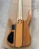 Factory 5 Strings fretless (Frets Line) Elektrisk basgitarr med gyllene hårdvara, kan anpassas