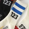 Chaussettes pour hommes Chaussettes de marée Rrr123 High Street White Medium Tube Ins Trendy Brand Sports Striped CottonYGJS