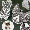 Collari per cani Collana per animali domestici Ciondolo femminile Portachiavi per personalità Hip Hop Cat Po Realizzato in acciaio inossidabile per figura personalizzata