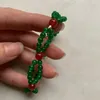 Bracciale con perline di avventurina verde corniola, regalo creativo di gioielli con perline di pietra vintage fatti a mano