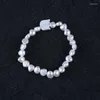 Strand Natural Freshwater Pearl Elephant kralen Bracelet voor geschenkvrouwen