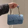 Designerka torba dżinsy złota piłka worek klasyczny klapa na ramię mini regulowany łańcuch luksusowy luksusowa torba crossbody mini moneta torebka uchwyt karty Klucz Chaneles torebka Clut