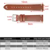 Titta på band Oil Wax Leather Watch Strap 18mm 19mm 20mm 22mm Vintage Watch Band