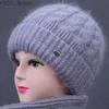 Beanie/Skull Caps Beanies Women Winter Outdoor Fack Warm Wool Khinm Mom Bonnets Autumn Caps Gorro Ladies 2022 New Winter Hat YQ231108