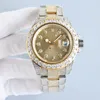 Mens Sports Watch 42mm White Dial Diamond Watches Original Metal Strap