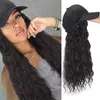 yielding Wig long curly hair wool curly hat with wig one women's fashion natural full head cover