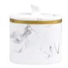 Toothpick Holders Marbled Cotton Swabs Mini Plastic Containers Holder Storage Resin Travel 231108