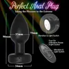 Massaggiatore giocattolo del sesso Led Plug di testa leggero colorato per donne Uomini Vibratore anale Prostata Giocattoli per adulti Telecomando senza fili Buttplug