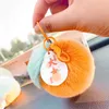 Pluche Oranje Sleutelhanger Faux Konijnenbont Zoet Fruit Ornamenten Hanger Mannen Vrouwen Tas Autosleutelring Trinket Gift Accessoires