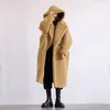 Kvinnor Luxury Faux Fur Coat Designer 2023 Winter Leisure Pälsrock Medium Längd Huven Fashionabla ullrockar Plus -kläder 231109
