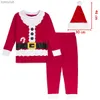 Pyjamas Enfants Pyjamas de Noël Infantile Garçons Filles Pyjamas Père Noël Enfant Noël Elk Vêtements de Nuit Elfe Nouvel An Cadeau Vert Rouge Vêtements PjsL231109