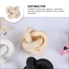 Garden Decorations Wooden Chain Decoration Knot Craft Handicraft Home Black Cupboard Link Desktop Ornament Office Bohemian