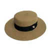 Wide Brim Hats Bucket Hats Ladies Sun Boater Flat Hats Small Bee Sequins Straw Hat Retro Gold Braided Hat Female Sunshade Shine Flat Cap RH 230408