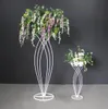 Flower Vase Floor Vases Column Stand Metal Road Lead Wedding Centerpiece Geometric Pot Table Rack For Home Event Decor