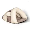 Кошки кровати теплый кровать домашний щенок дом зимний собачий коврик для корзины крытая корзина пещера