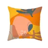Pillow Orange Polyester Sofa Throw Cover Nordic Geometric Pattern For Living Room Decoration Cases 45