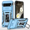 Étuis de téléphone portable de concepteur de caméra coulissante pour Google Pixel 7 7A 8 Pro Armor Protection antichoc avec béquille magnétique