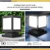 Luzes de parede solares LED Farol de coluna solar Lâmpada de pilar movida a energia solar Luz de parede à prova d'água ao ar livre para villa pátio paisagem decoração de jardim Q231113