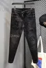 Erkekler Kot Tasarımcı İlkbahar ve Sonbahar Yeni Moda Markası Erkekler İçin Ağır Endüstri Sıcak Elmas Baskı Elastik Uyum Çok yönlü siyah pantolon HRM5