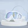 Goggles Big-Frame Swimming Goggles High-Definition Swimglasses med öronproppar Vattentät anti-dimma Simgglasögon Vuxen Simgglasögon P230408