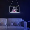 Lampes murales Nail Art Studio Imprimé LED Light Up Business Display Sign Beauty Salon Polish Manucure Lumineux Rectangle Board