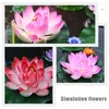 Fleurs décoratives Lotus décoration scène accessoire flottant fleur de Lotus Imitation accessoires de danse simulé fausses fleurs de Lotus artificielles Faux