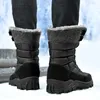 Boots Men Winter Snow Boots Super Warm Men Hiking Boots High Quality Waterproof Leather High Top Big Size Men's Boots Outdoor Sneakers 231108