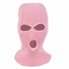 Berets Winter Vollgesichtsmaske Gestrickte Mützen Motorhaube Warmer, winddichter Sportschal Herren Skifahren 3 Löcher Outdoor Radfahren Pullover Hüte