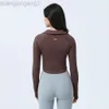 Desginer Aloo Yoga Femmes Veste Tops Nude Sports de Plein Air Manteau Femmes Serré Séchage Rapide Respirant Col Debout Course et Fitness Manteau