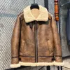 Vestes pour hommes AYUNSUE Cuir véritable Original Laine de mouton et fourrure Véritable Manteau Hommes Veste Hiver De Cuero Véritable FCY 231108